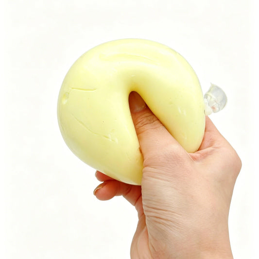 Yellow Cream Mochi Sphere squishy ball Fidget Toy