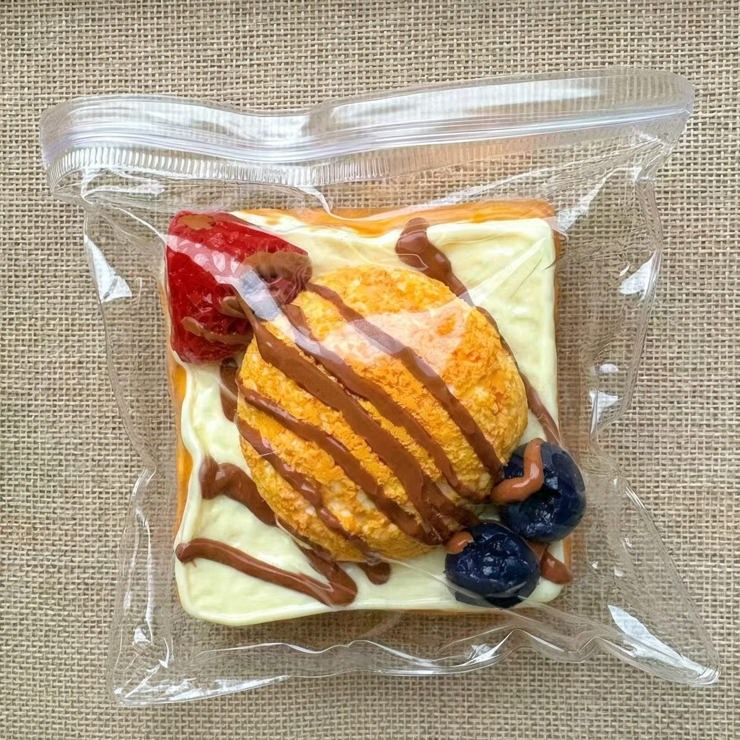 Fruity Ice Cream Toast Silicone Squishy