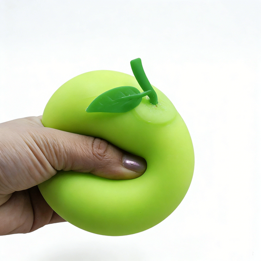 Realistic Apple Venting Squeeze Toy High-Tension Flour-Filled Stress Ball, Durable Sensory Fidget for Deep Decompression & Grip Strength