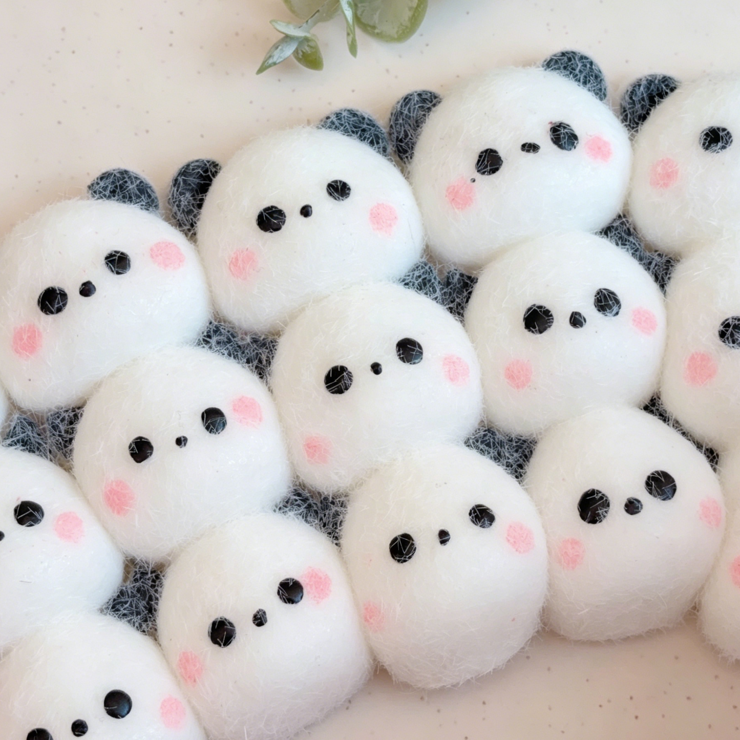 Three-piece panda stress-relief toy