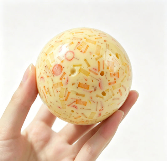 Yellow Frost Echo Squishy Ball & Handmade Fidget Toy for Stress Relief