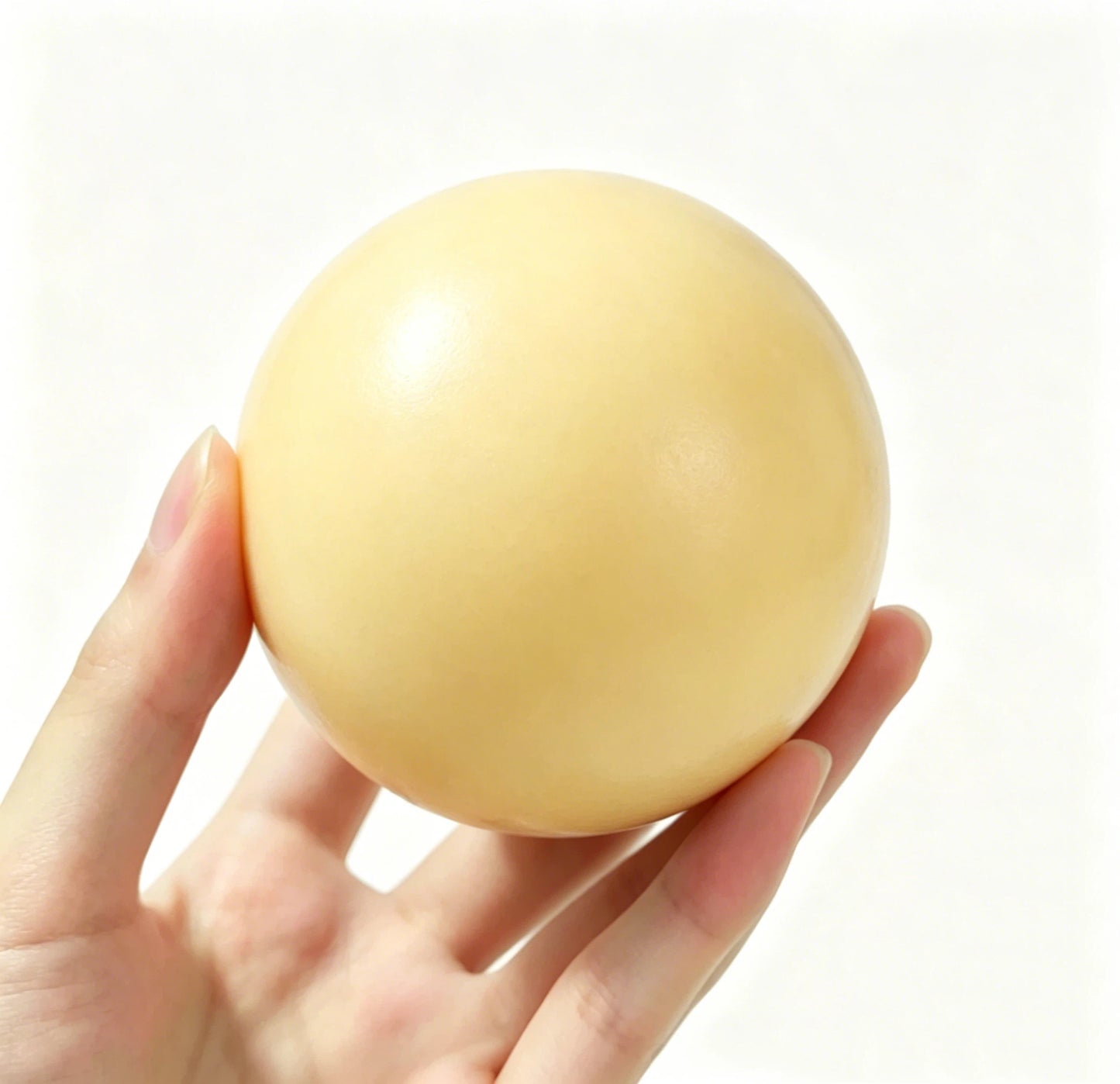 Yellow Cream Mochi Sphere squishy ball Fidget Toy