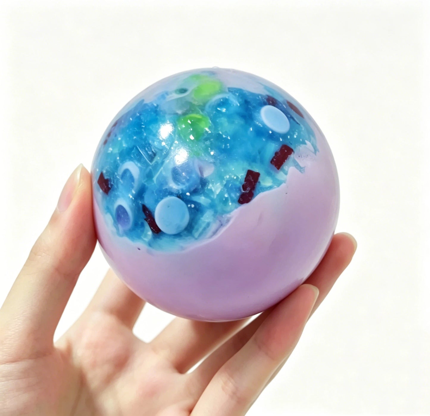 Ocean Echo Squishy Ball & Handmade Fidget Toy for Stress Relief