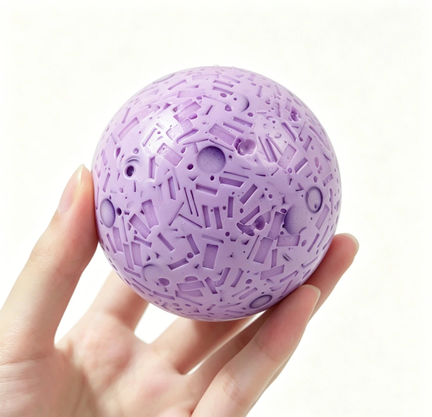 Purple Frost Echo Squishy Ball & Handmade Fidget Toy for Stress Relief
