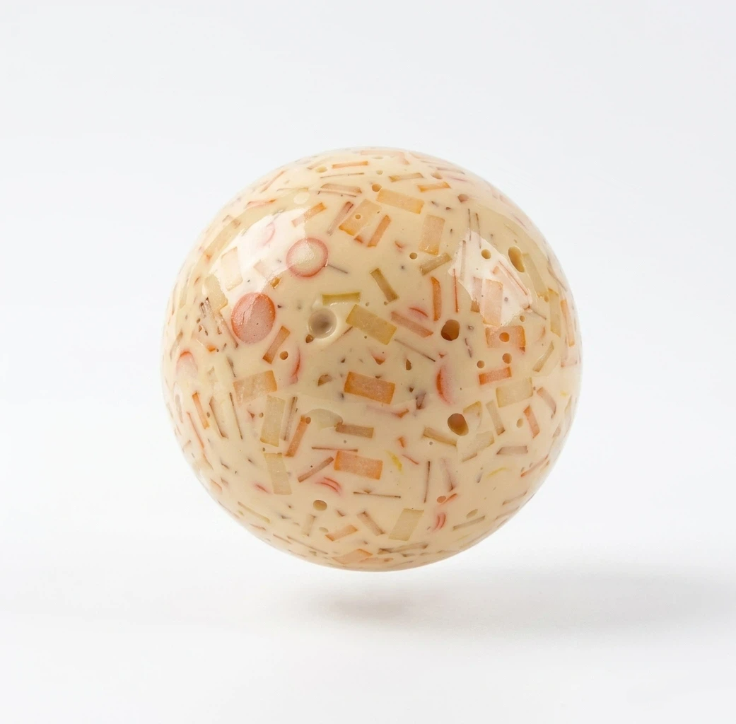 Yellow Frost Echo Squishy Ball & Handmade Fidget Toy for Stress Relief