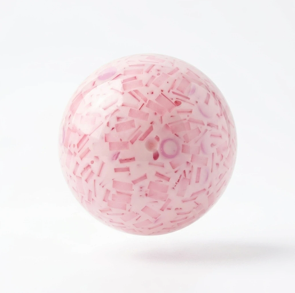 Pink Frost Echo Squishy Ball & Handmade Fidget Toy for Stress Relief