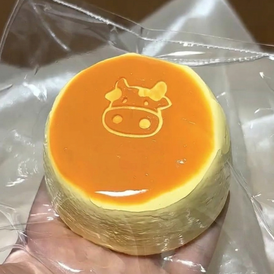 Realistic Baked Pudding Silicone Squishy – Slow Rebound Stress Toy