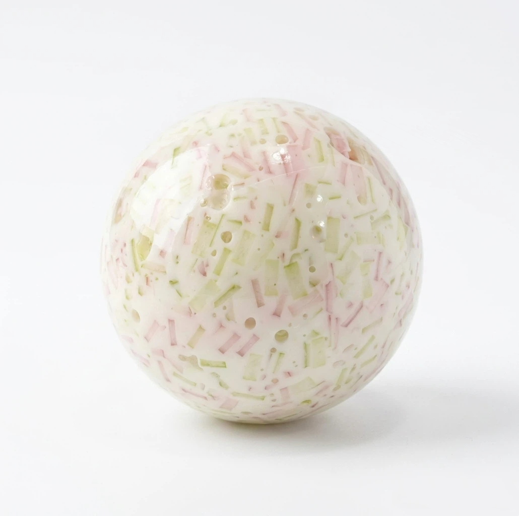 White Frost Echo Squishy Ball & Handmade Fidget Toy for Stress Relief