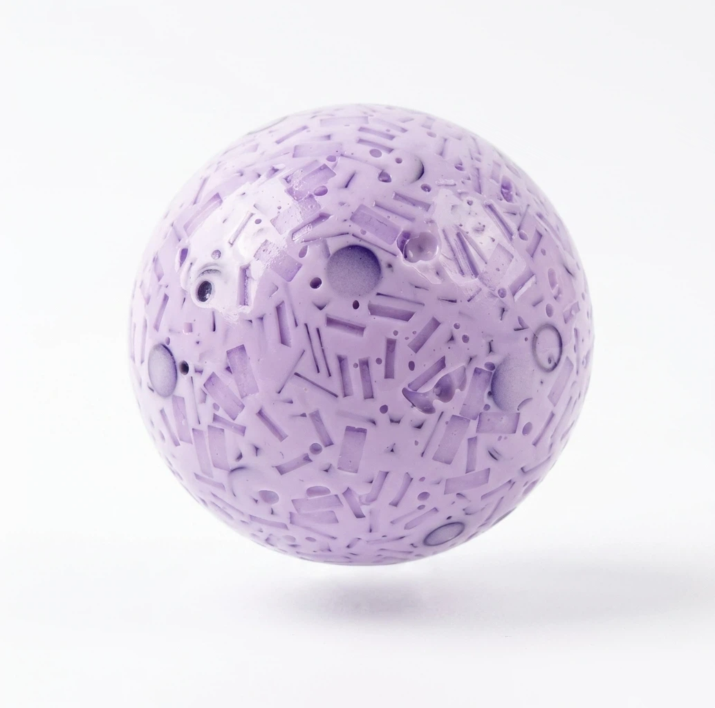 Purple Frost Echo Squishy Ball & Handmade Fidget Toy for Stress Relief