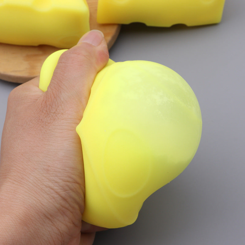Realistic Cheese Wedge Squishy — High Elasticity Sensory Stress Toy